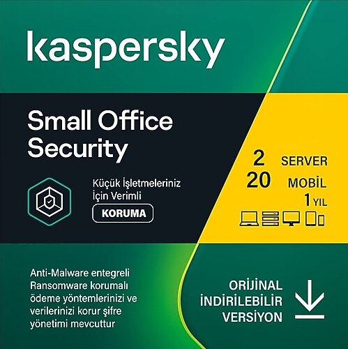 KASPERSKY Small Office Security ANTIVIRUS 2 SERVER+20PC+20 MOBIL CİHAZ 1 YIL
